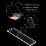 150Pcs Clear Acrylic Keychain Blank w/ Rings, Rectangular Blanks for DIY Crafts