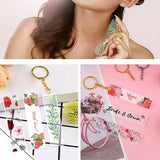 150Pcs Clear Acrylic Keychain Blank w/ Rings, Rectangular Blanks for DIY Crafts