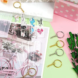 150Pcs Clear Acrylic Keychain Blank w/ Rings, Rectangular Blanks for DIY Crafts