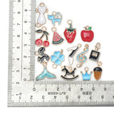 150Pcs Gold-Plated Enamel Charms for DIY Jewelry Making