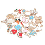 150Pcs Gold-Plated Enamel Charms for DIY Jewelry Making