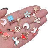 150Pcs Gold-Plated Enamel Charms for DIY Jewelry Making