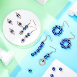 150pcs Resin Evil Eye Beads Charms Round Spacer Beads for DIY Jewelry Making