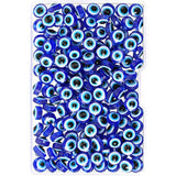 150pcs Resin Evil Eye Beads Charms Round Spacer Beads for DIY Jewelry Making