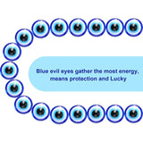 150pcs Resin Evil Eye Beads Charms Round Spacer Beads for DIY Jewelry Making
