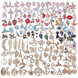 150Pcs Mixed Cartoon Animal Tree Enamel Charms Beads For DIY Jewelry