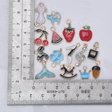 150Pcs Mixed Cartoon Animal Tree Enamel Charms Beads For DIY Jewelry