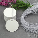 150Pcs Strings +150Pcs Paper Tags Round Tag + Elastic Rope
