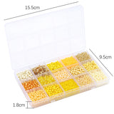 150g 15 Grids Glass Seed Beads Box Set - Czech Charm Spacer Loose Beads