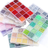 150g 15 Grids Glass Seed Beads Box Set - Czech Charm Spacer Loose Beads