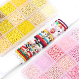 150g 15 Grids Glass Seed Beads Box Set - Czech Charm Spacer Loose Beads