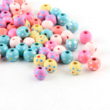 150pcs 10mm Wooden Flower Beads For DIY Jewelry Kids Toys