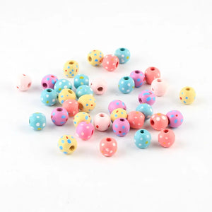 150pcs 10mm Wooden Flower Beads For DIY Jewelry Kids Toys