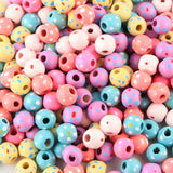 150pcs 10mm Wooden Flower Beads For DIY Jewelry Kids Toys