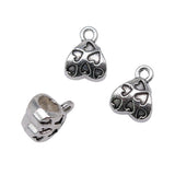 150pcs Silver Heart Bail Beads DIY Bracelet Spacer Beads