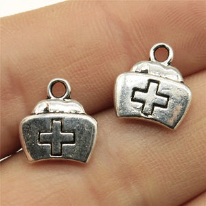 150pcs Medicine Box Charms Antique Silver Pendant Charms