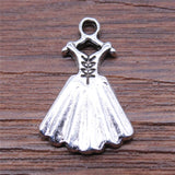 150pcs 13x20mm Evening Dress Tutu Charm DIY Jewelry Making