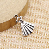 150pcs 13x20mm Evening Dress Tutu Charm DIY Jewelry Making