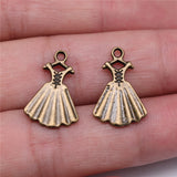 150pcs 13x20mm Evening Dress Tutu Charm DIY Jewelry Making