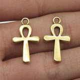 150pcs Ankh Cross Charm Pendant Antique Alloy for Jewelry Making