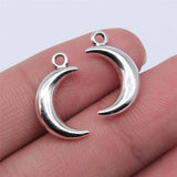 150pcs Antique Silver Moon Charms DIY Jewelry Findings