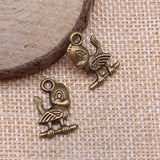 150pcs Bird Pendant Charm 19x12mm for Jewelry Making Antique Silver/Bronze