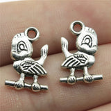 150pcs Bird Pendant Charm 19x12mm for Jewelry Making Antique Silver/Bronze