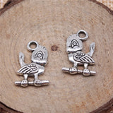 150pcs Bird Pendant Charm 19x12mm for Jewelry Making Antique Silver/Bronze