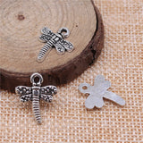150pcs Dragonfly Charm 19x15mm Jewelry Making Accessories Antique Silver Bronze