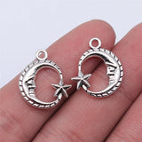 150pcs Antique Bronze Star and Moon Charm Pendant