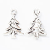 150pcs Antique Silver Christmas Tree Charms Vintage Pendants DIY Jewelry Making