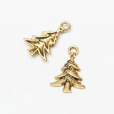 150pcs Antique Silver Christmas Tree Charms Vintage Pendants DIY Jewelry Making