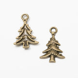 150pcs Antique Silver Christmas Tree Charms Vintage Pendants DIY Jewelry Making