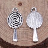 150pcs Lollipop Pendant Charms Antique Silver Jewelry Findings