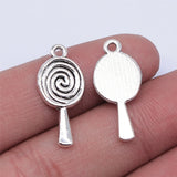 150pcs Lollipop Pendant Charms Antique Silver Jewelry Findings