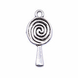 150pcs Lollipop Pendant Charms Antique Silver Jewelry Findings