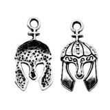 150pcs Soldier Helmet Charms Antique Silver Pendant for Jewelry Making