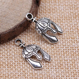 150pcs Soldier Helmet Charms Antique Silver Pendant for Jewelry Making