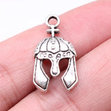 150pcs Soldier Helmet Charms Antique Silver Pendant for Jewelry Making