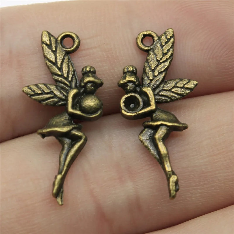 150pcs 26x11mm Fairy Angel Pendants Charm for Jewelry Making