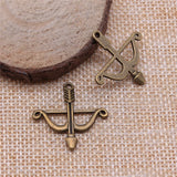 150pcs Bow And Arrow Charm Antique Silver Pendant Jewelry DIY Pendants