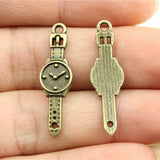 150pcs Antique Silver Watch Pendants for Jewelry Making
