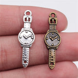 150pcs Antique Silver Watch Pendants for Jewelry Making