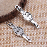 150pcs Antique Silver Watch Pendants for Jewelry Making