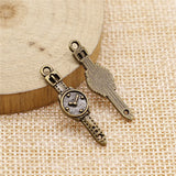 150pcs Antique Silver Watch Pendants for Jewelry Making