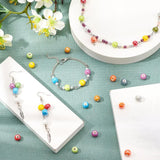 150pcs 8mm Pearlized Porcelain Beads Charms for Jewelry Making