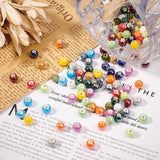 150pcs 8mm Pearlized Porcelain Beads Charms for Jewelry Making
