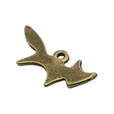 150pcs Antique Bronze Fox Charms Pendant 20x10mm