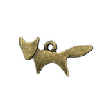 150pcs Antique Bronze Fox Charms Pendant 20x10mm