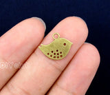 150pcs Antique Bronze Bird Charms 16x12mm